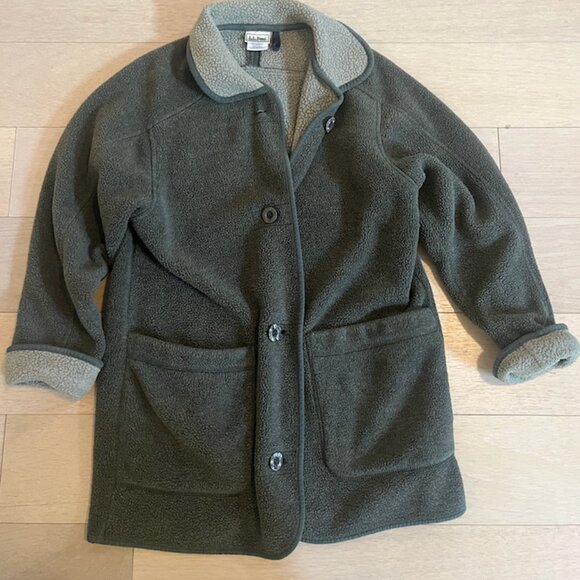 Vintage L.L.Bean Women's Fleece Sherpa Jacket - Picture 1 of 5
